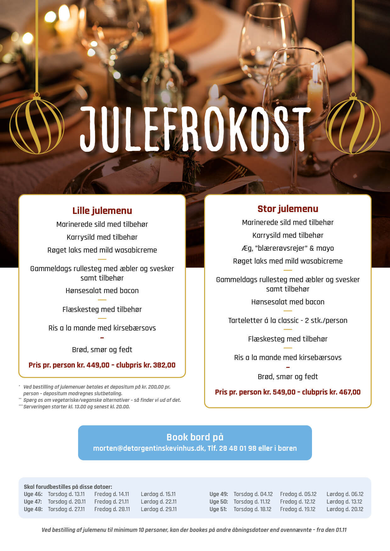 Detargentinkevinhus Julefrokost Detargentinkevinhus Julefrokost