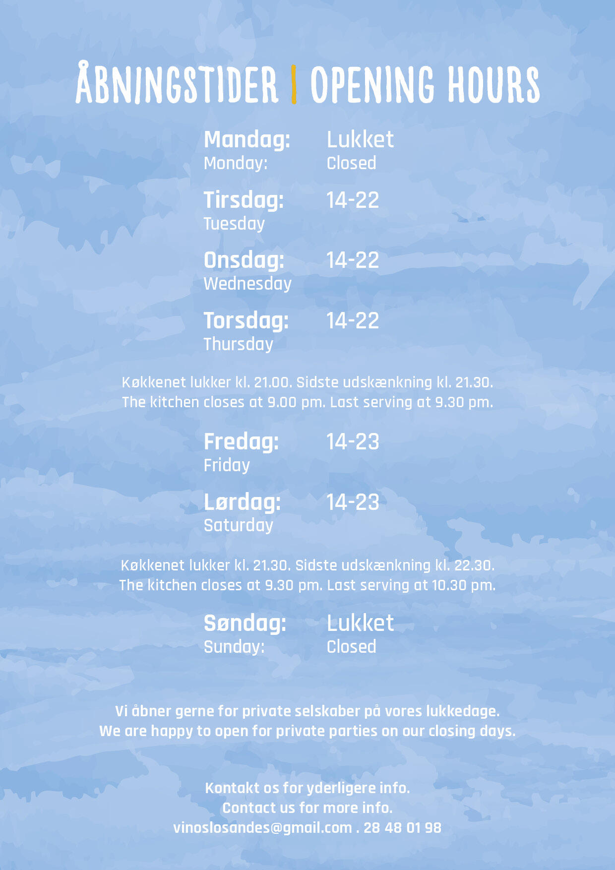 Aabningstider Dec Aabningstider Dec